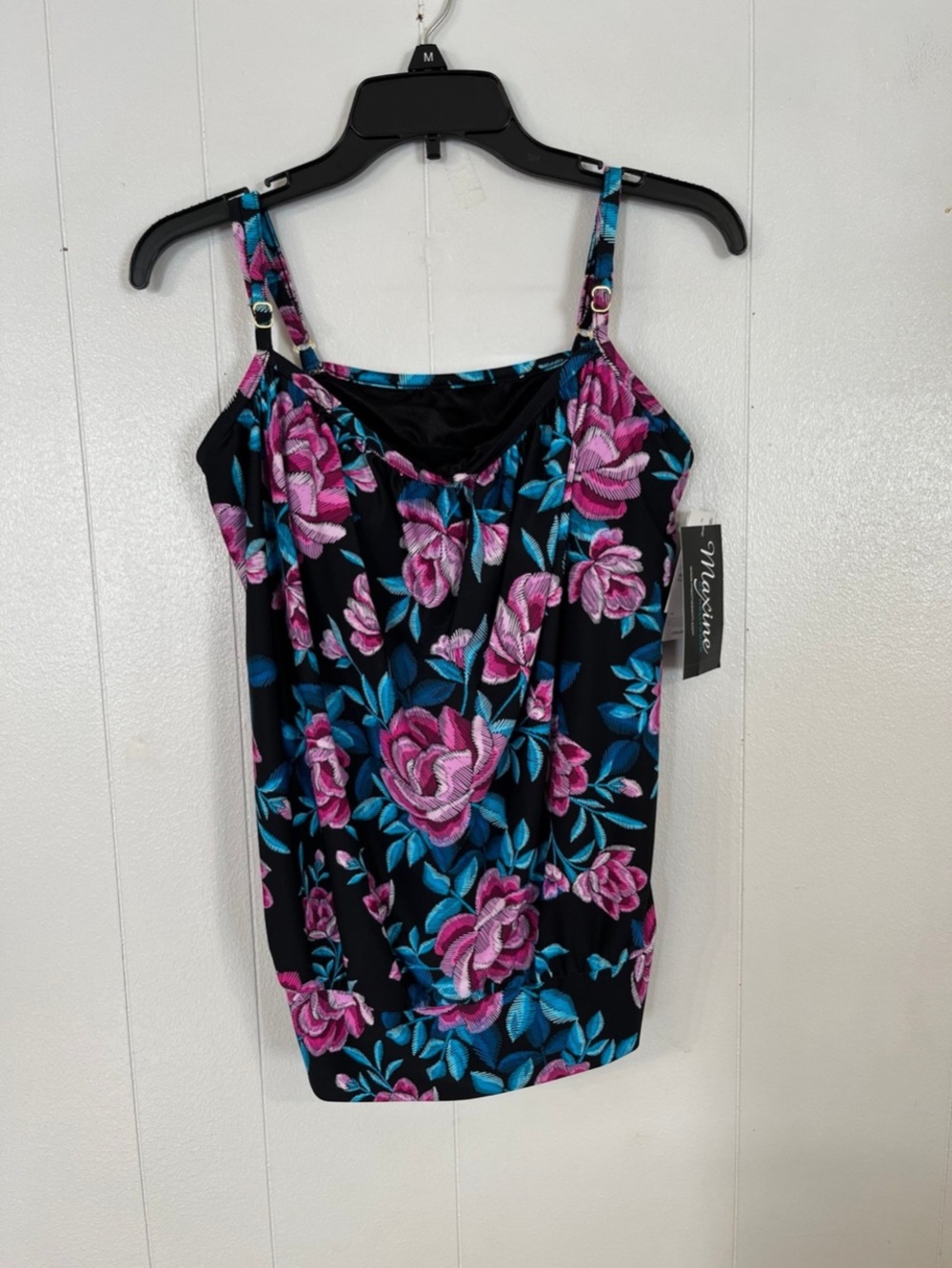 Maxine of Hollywood Women's Underwire Blouson Tankini Swimsuit Top NWT size 12 - Picture 3 of 7